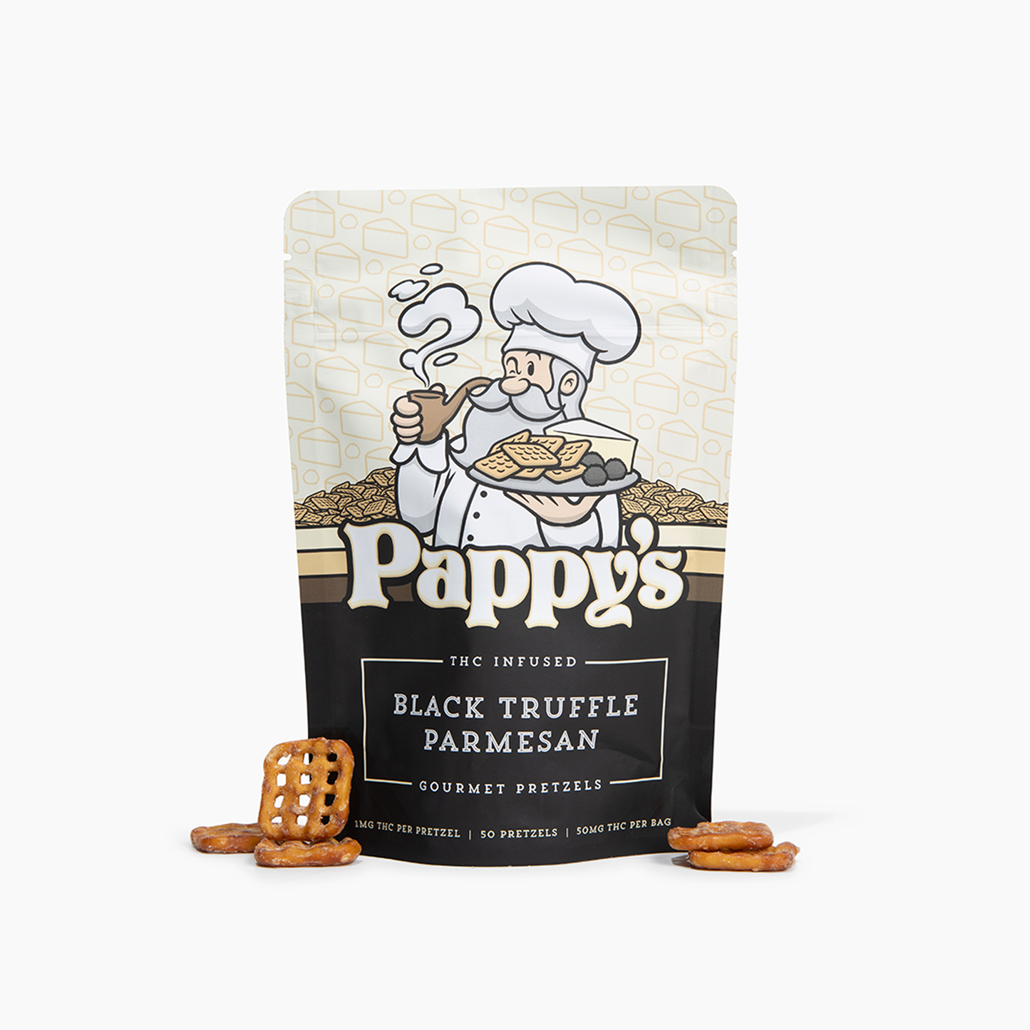 Black Truffle Parmesan Pretzels 50mg THC