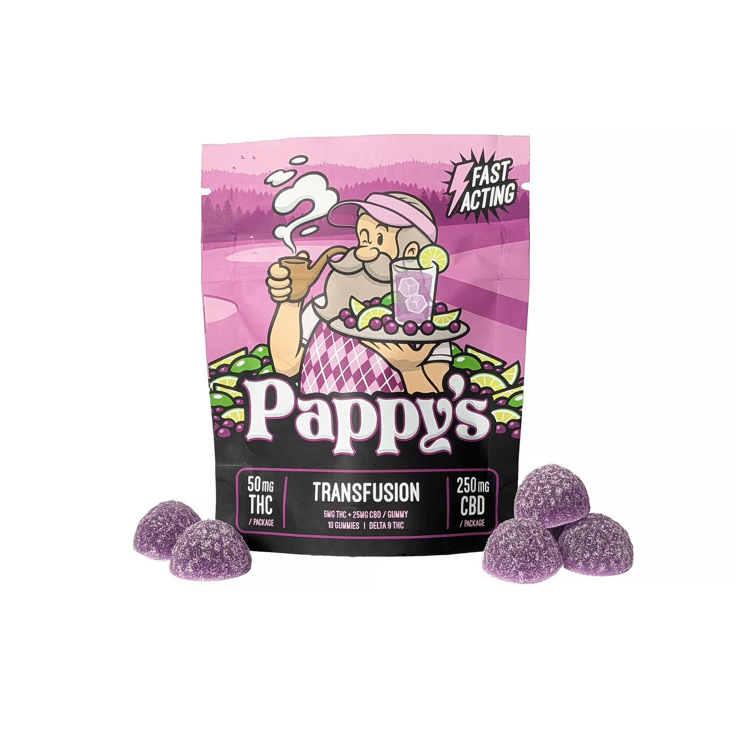 Transfusion Gummies 50mg THC + 250mg CBD